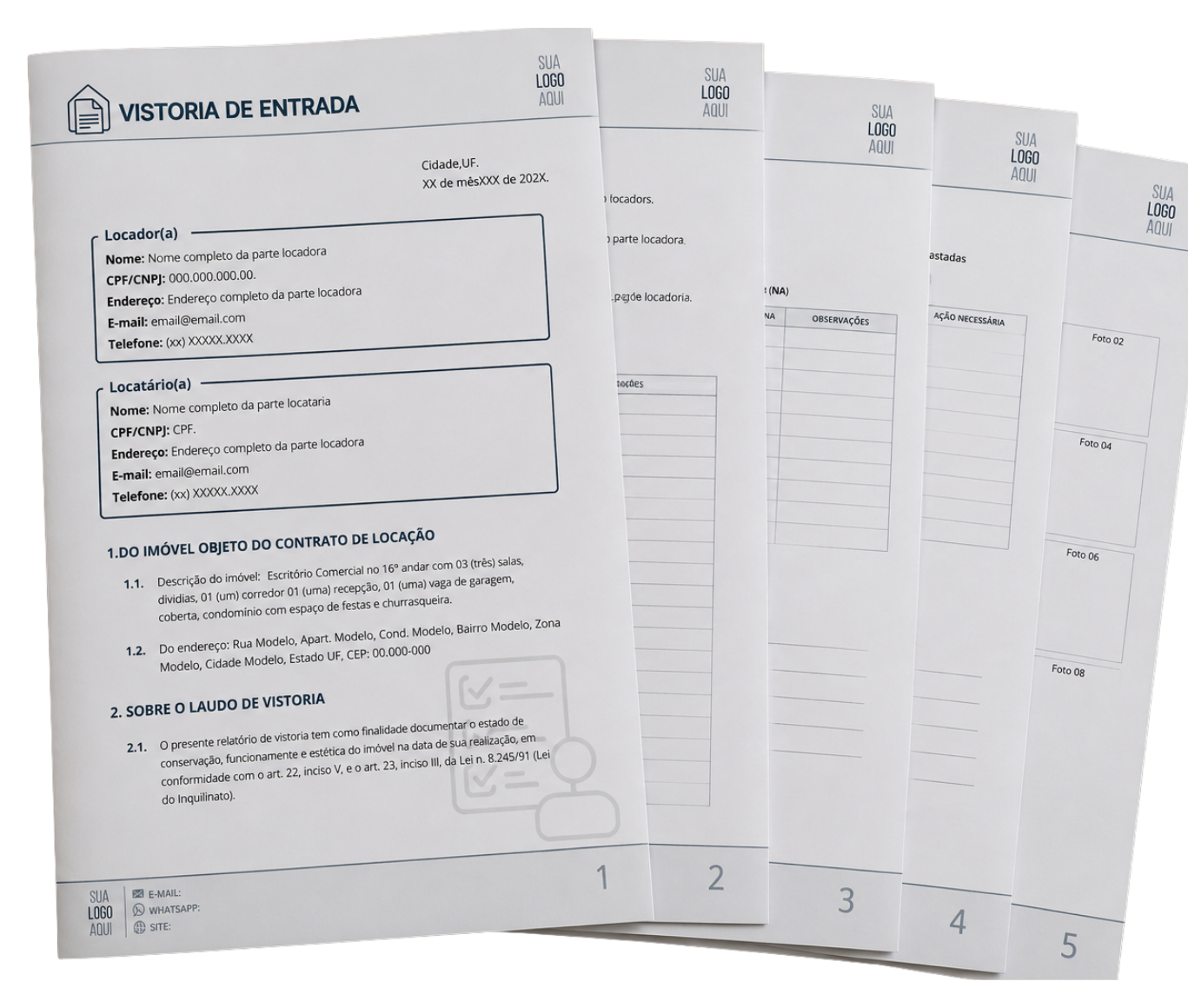 Modelo de vistoria de entrada de imóvel Imóvel Docs